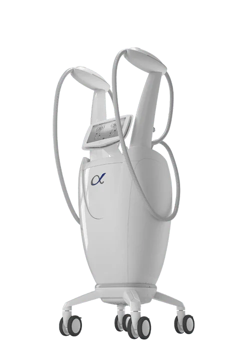 Medical aesthetic treatment device on wheels.