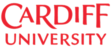 Cardiff University logo in red and black.