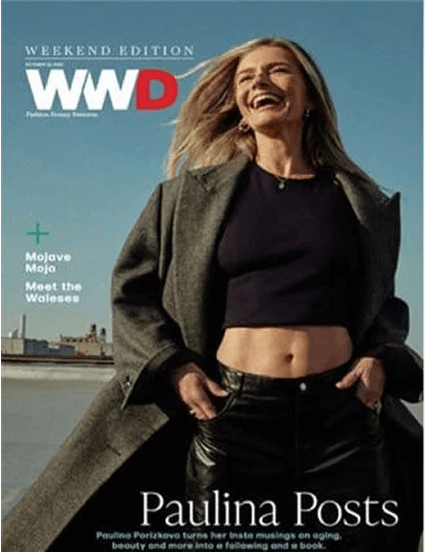 Magazine cover featuring Paulina Poritzkova smiling.