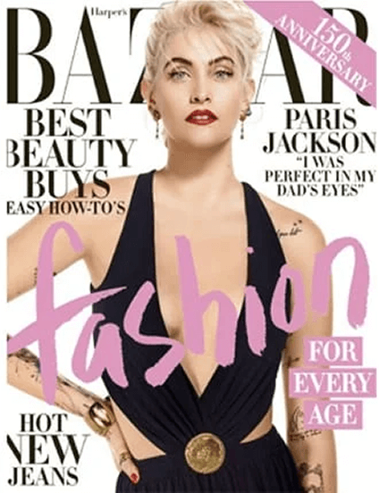 Harper's Bazaar cover featuring Paris Jackson.